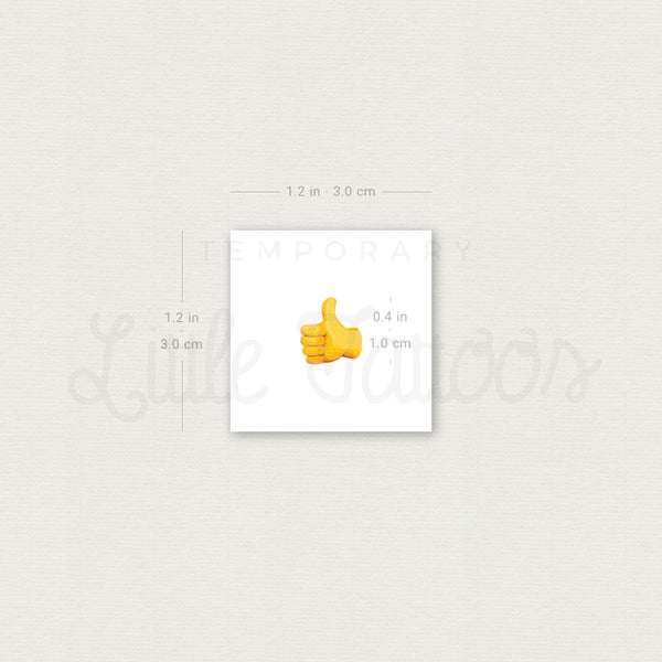 Thumb Up Emoji Temporary Tattoo - Set of 3