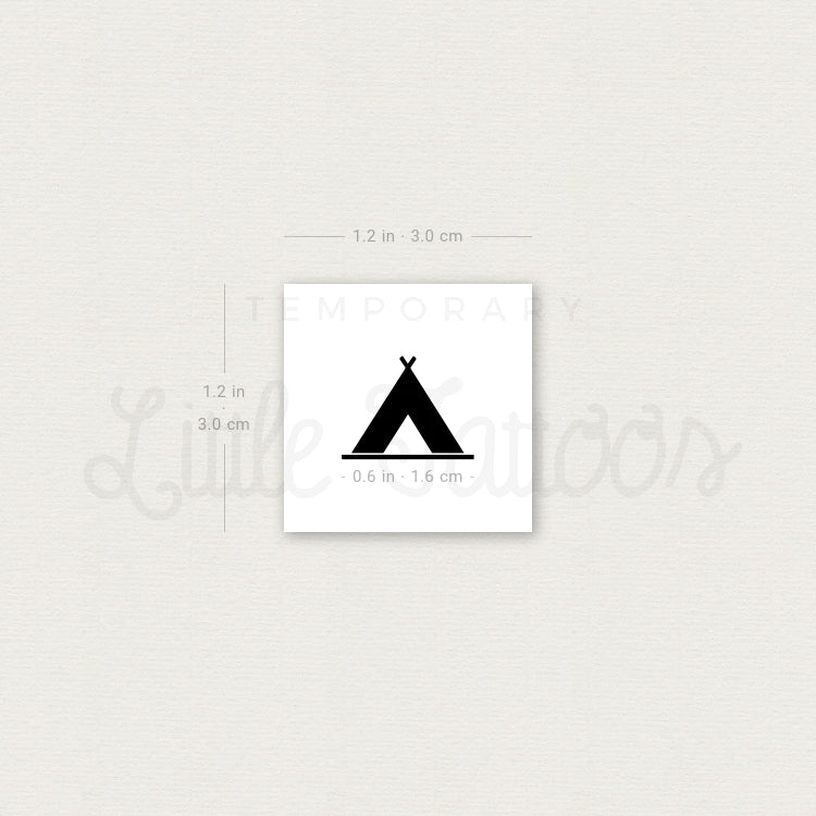 Camping Symbol Temporary Tattoo - Set of 3