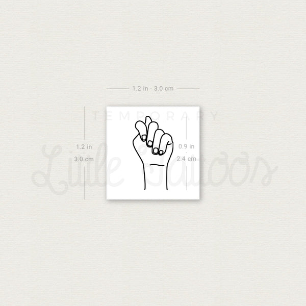 Sign Language T Temporary Tattoo - Set of 3