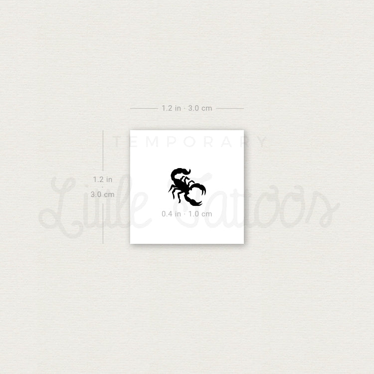 Tiny Scorpion Temporary Tattoo - Set of 3