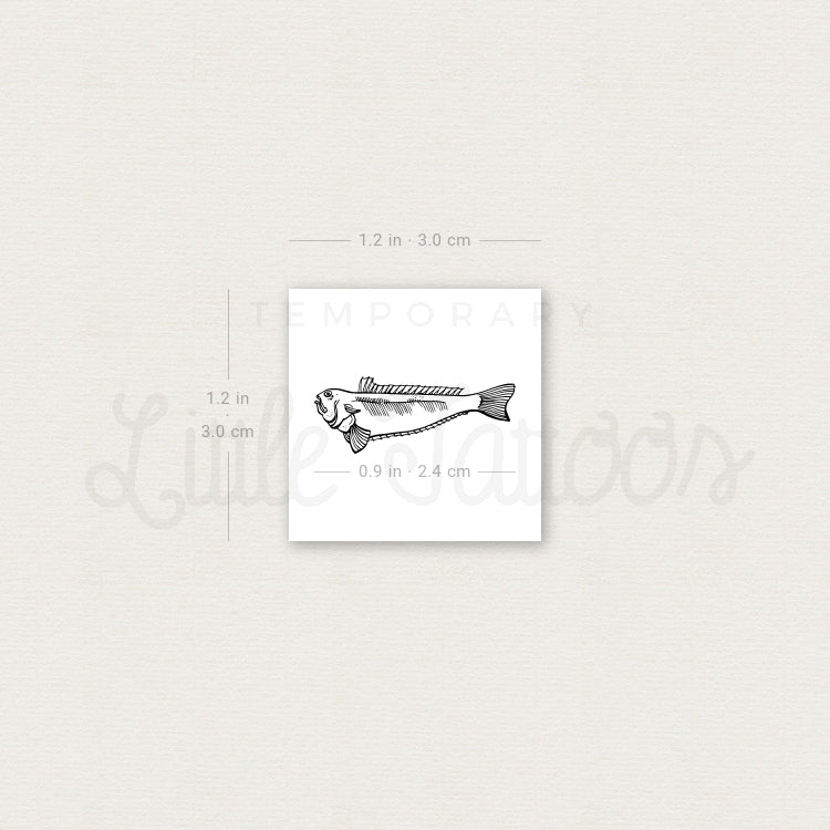 Small Scorpionfish Temporary Tattoo - Set of 3