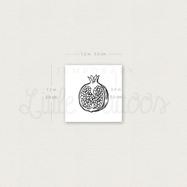 Little Pomegranate Temporary Tattoo - Set of 3