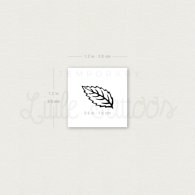 Mint Leaf Temporary Tattoo - Set of 3