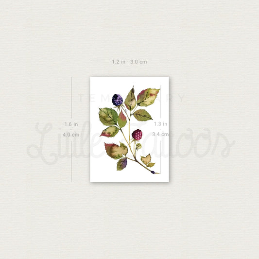 Small Rasperry By Ann Lilya Temporary Tattoo - Set of 3
