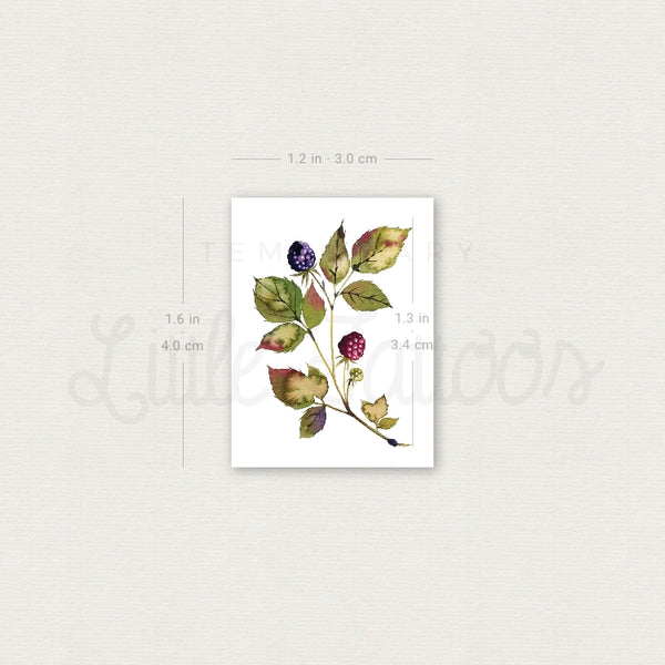 Small Rasperry By Ann Lilya Temporary Tattoo - Set of 3