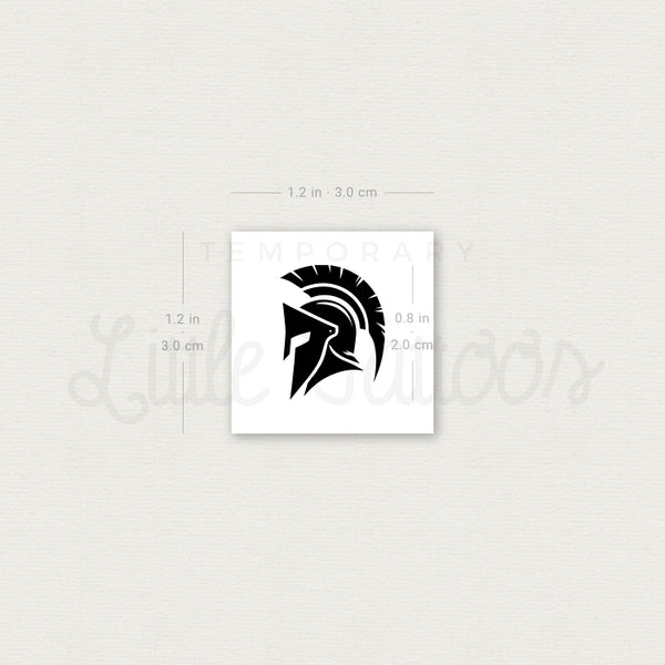 Spartan Helmet Temporary Tattoo - Set of 3