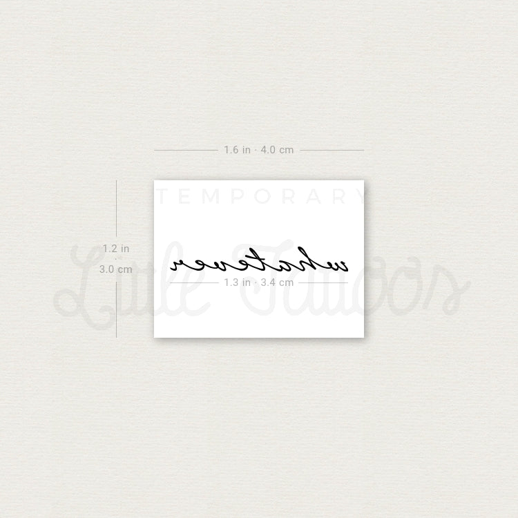 Whatever Temporary Tattoo - Set of 3