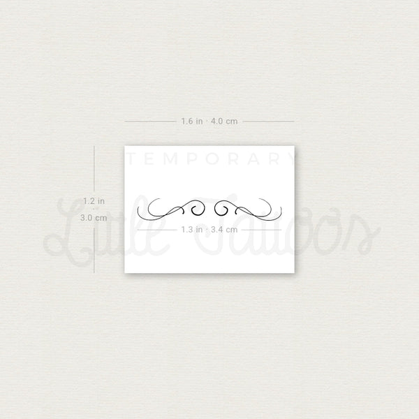Horizontal Ornament Temporary Tattoo By Marina Molist - Set of 3