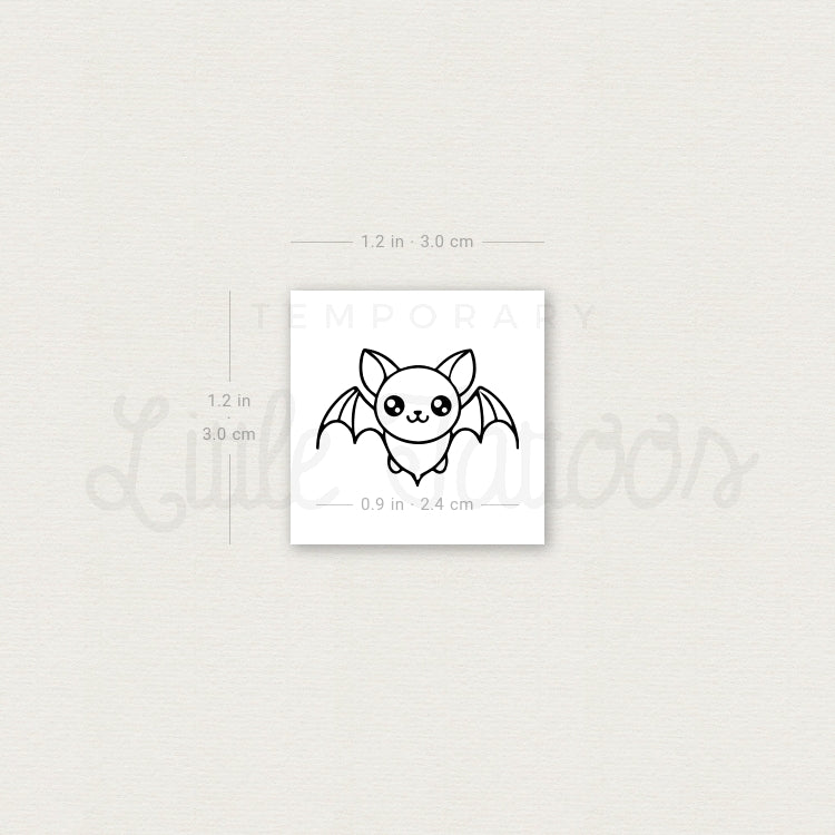 Tiny Bat Temporary Tattoo - Set of 3
