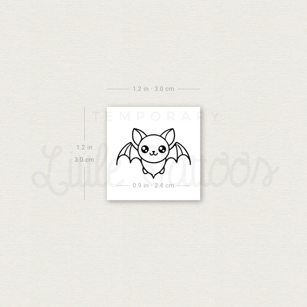 Tiny Bat Temporary Tattoo - Set of 3