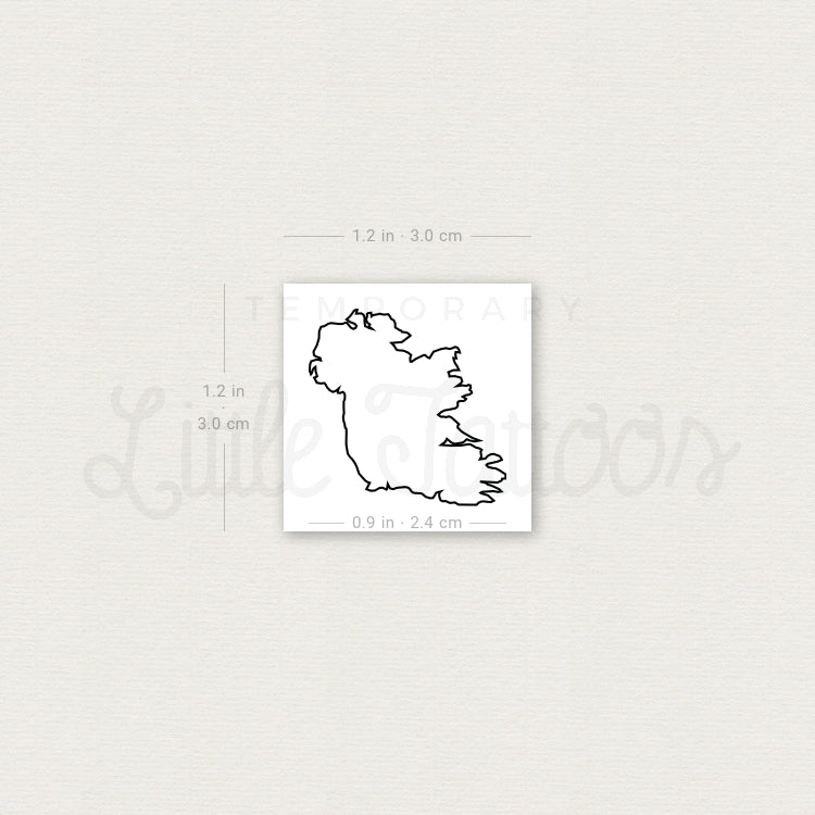 Tatuaje temporal del mapa de Irlanda (juego de 3)