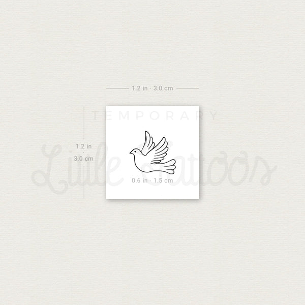 Little Dove Temporary Tattoo - Set of 3