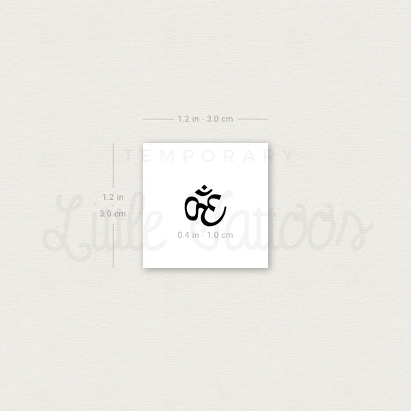 Tiny Om Temporary Tattoo - Set of 3