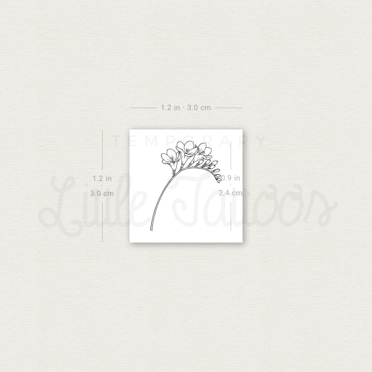 Freesia Temporary Tattoo - Set of 3