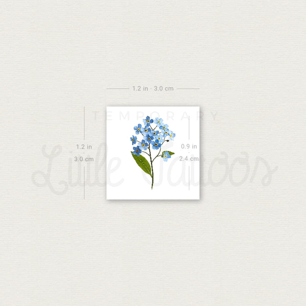 Forget-me-not Temporary Tattoo - Set of 3