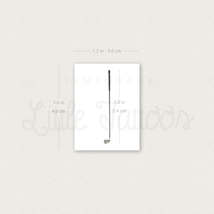 Golf Club Temporary Tattoo - Set of 3