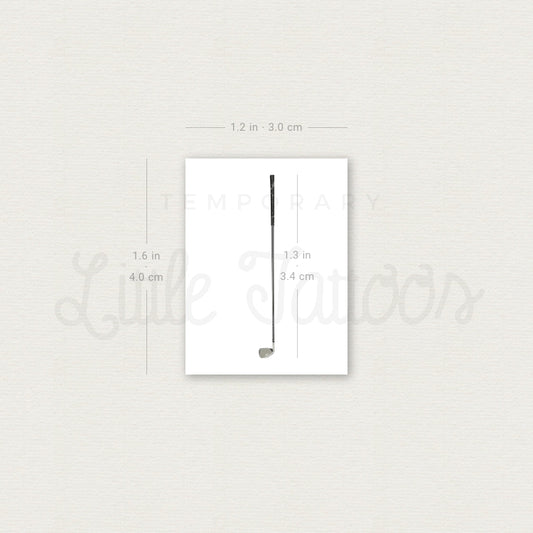 Golf Club Temporary Tattoo - Set of 3