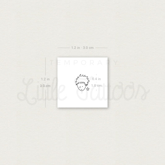 Little Prince Face Temporary Tattoo - Set of 3