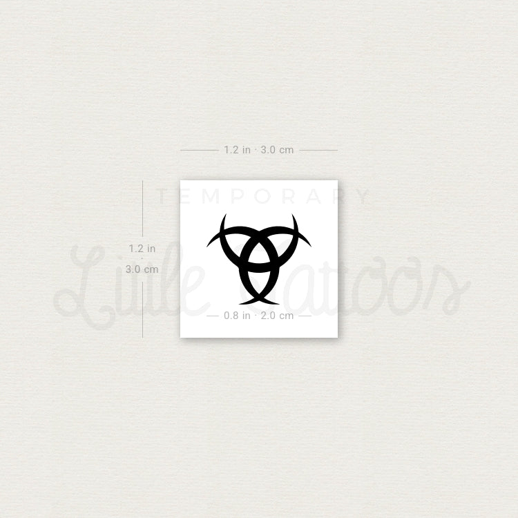 Triple Horn Of Odin Temporary Tattoo - Set of 3