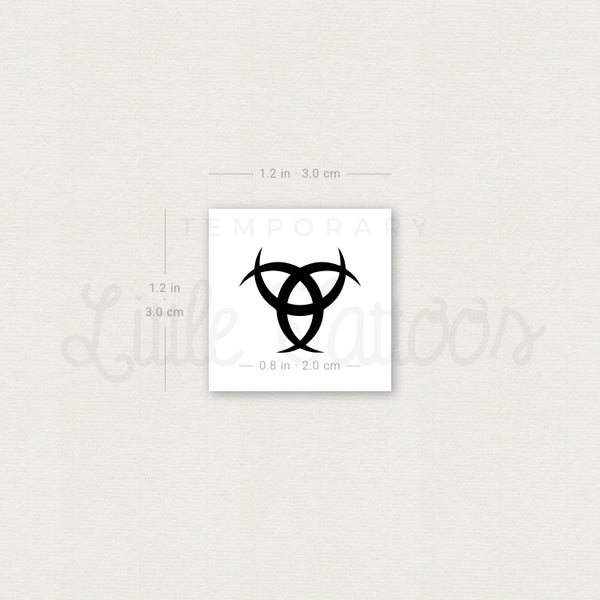 Triple Horn Of Odin Temporary Tattoo - Set of 3