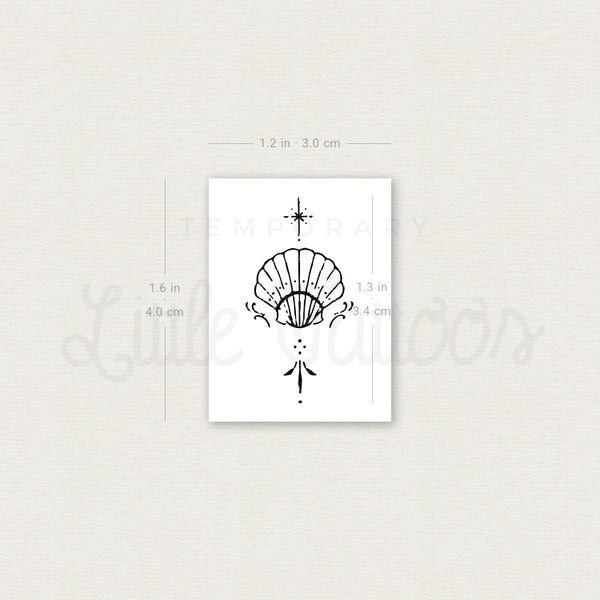 Small Shell By Stefano Mazza Temporary Tattoo - Set of 3