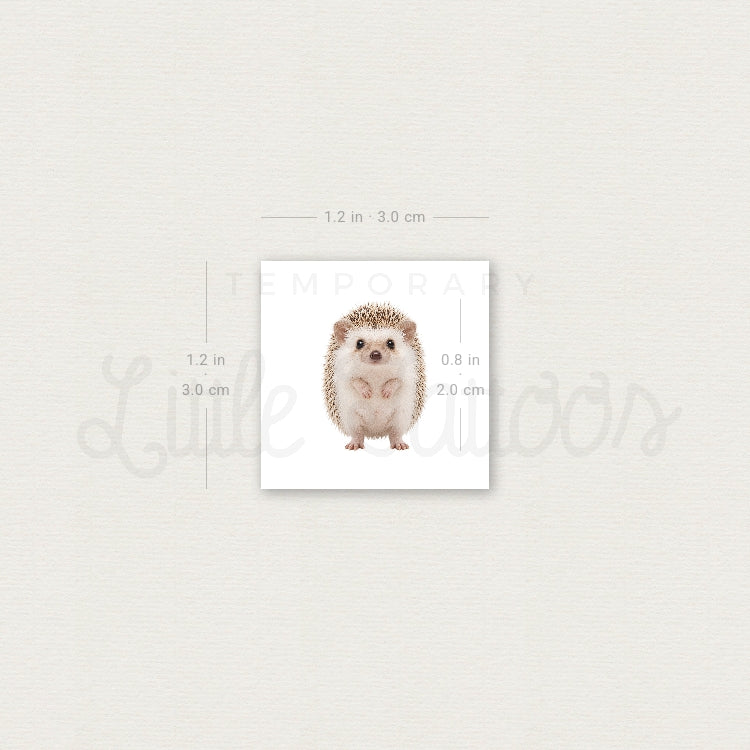 Baby Hedgehog Temporary Tattoo - Set of 3