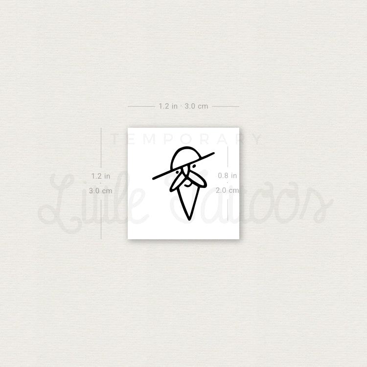 Don Quixote Temporary Tattoo - Set of 3