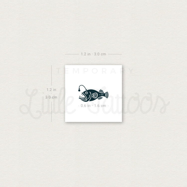 Little Anglerfish Temporary Tattoo - Set of 3