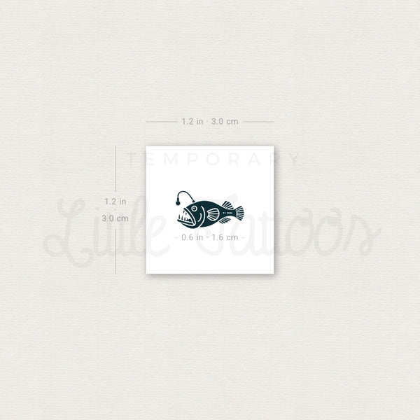 Little Anglerfish Temporary Tattoo - Set of 3