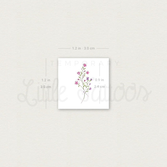 Small Baby's Breath By Mini Lau Temporary Tattoo - Set of 3