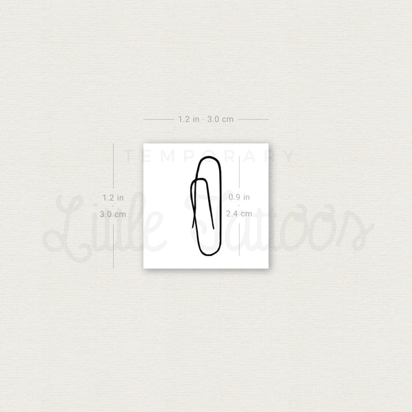 Paperclip Temporary Tattoo - Set of 3