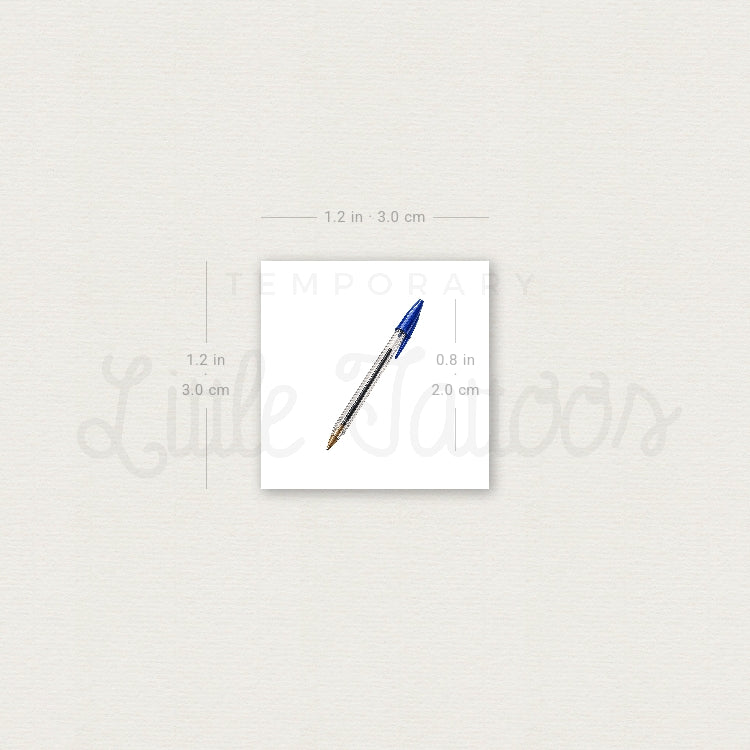 Ballpoint Pen Temporary Tattoo - Set of 3