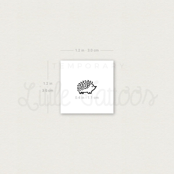 Minimalist Hedgehog Temporary Tattoo - Set of 3