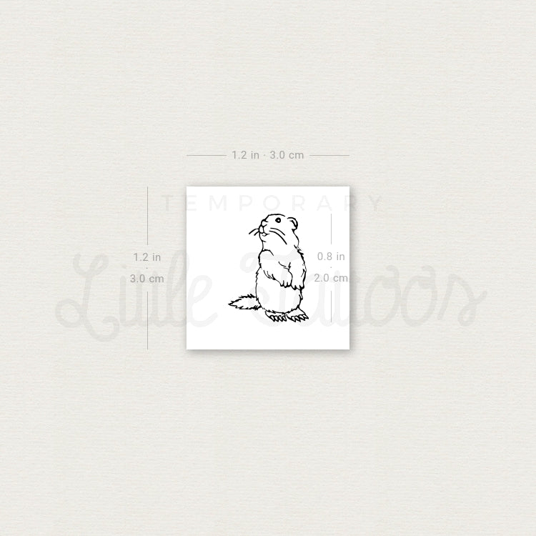 Marmot Temporary Tattoo - Set of 3