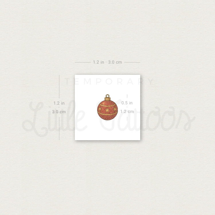 Christmas Ball Temporary Tattoo - Set of 3