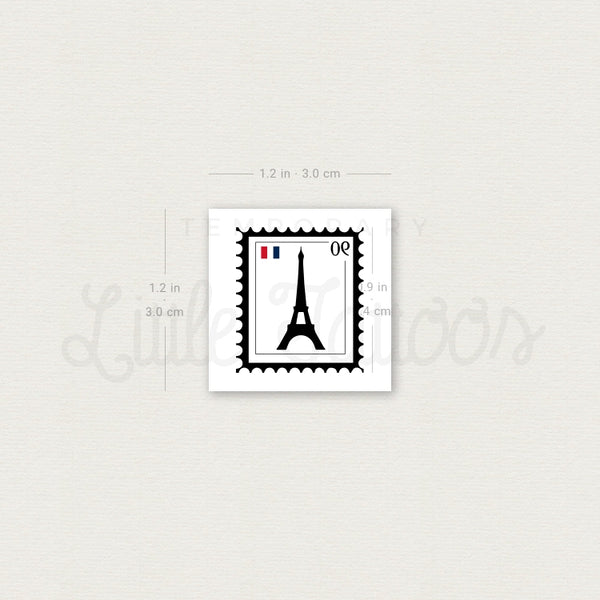 France Stamp Temporary Tattoo - Set of 3