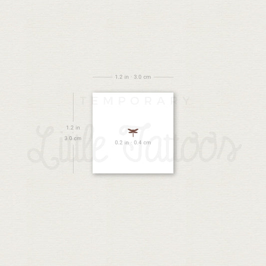 Brown Dragonfly Freckle Temporary Tattoo - Set of 3