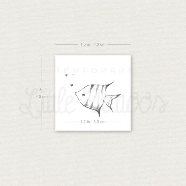 Fish Temporary Tattoo By Stefano Mazza - Set of 3