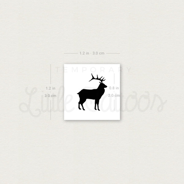 Reindeer Temporary Tattoo - Set of 3