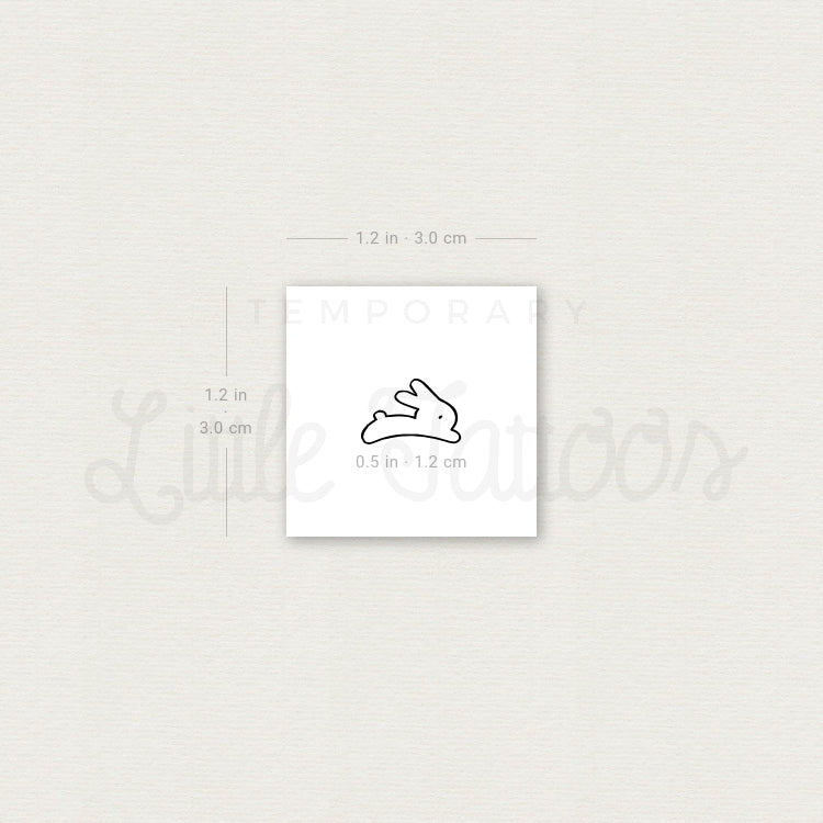Tiny Rabbit Temporary Tattoo - Set of 3