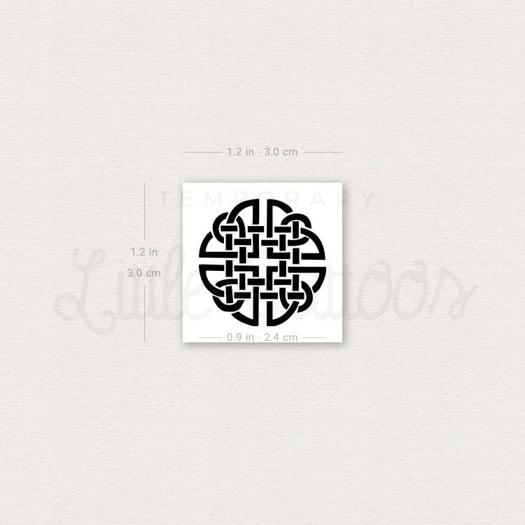Small Dara Knot Temporary Tattoo - Set of 3