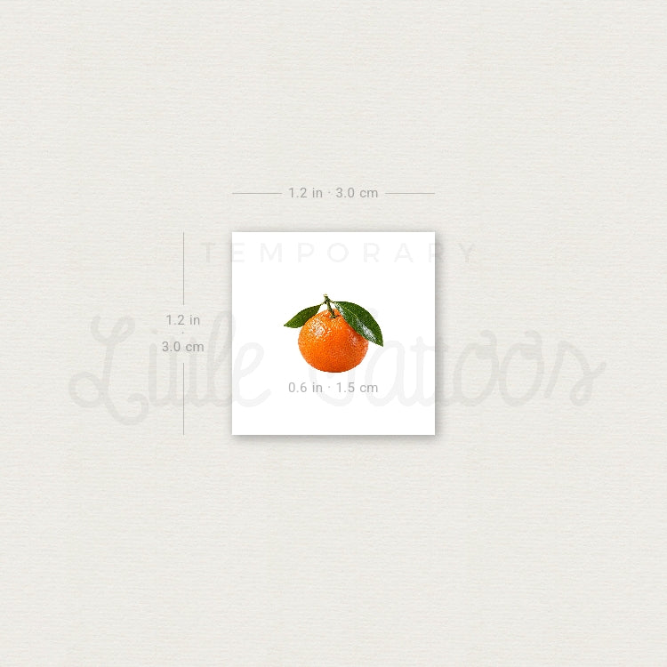 Tangerine Temporary Tattoo - Set of 3