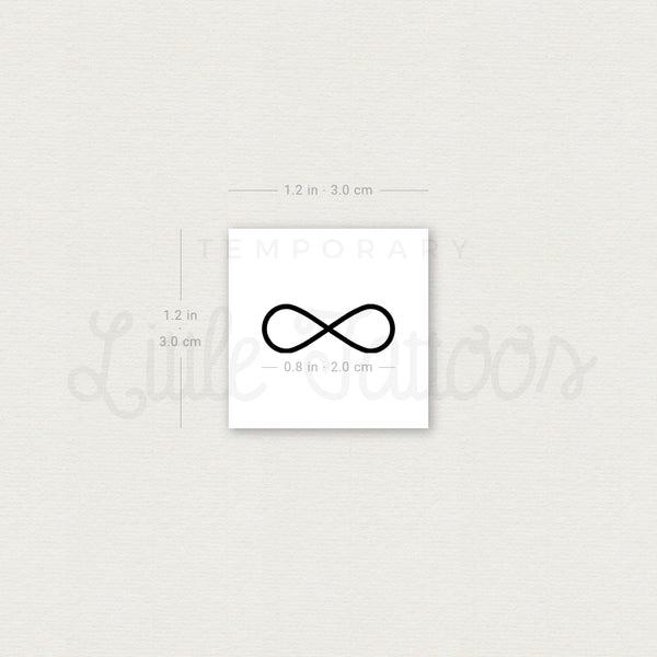 Bold Infinity Symbol Temporary Tattoo - Set of 3