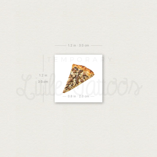 Pizza Boscaiola Temporary Tattoo - Set of 3