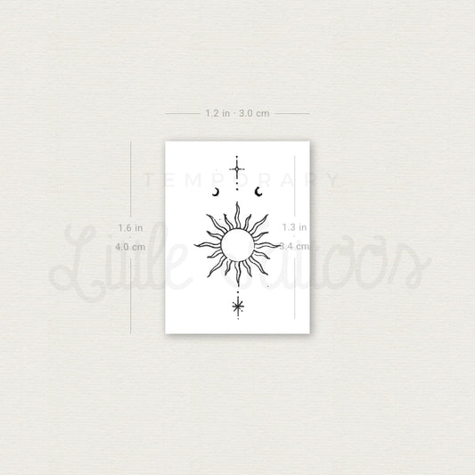 Little Sun Temporary Tattoo By Stefano Mazza - Set of 3