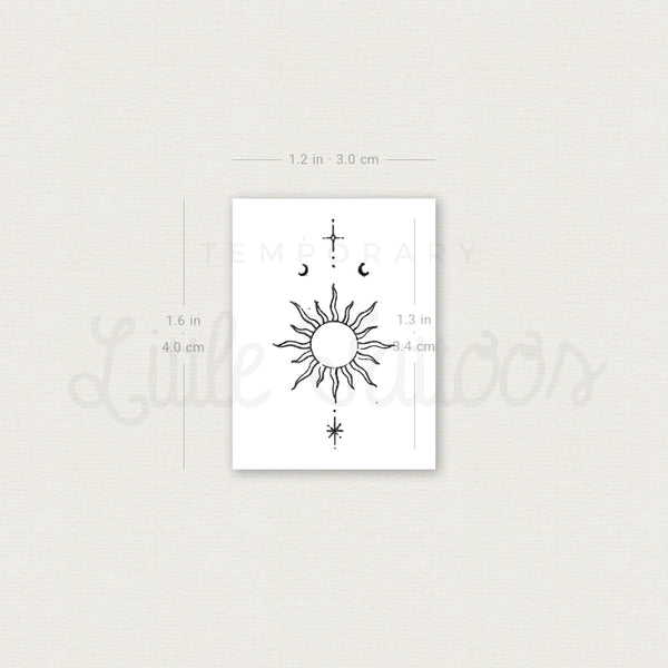 Little Sun Temporary Tattoo By Stefano Mazza - Set of 3