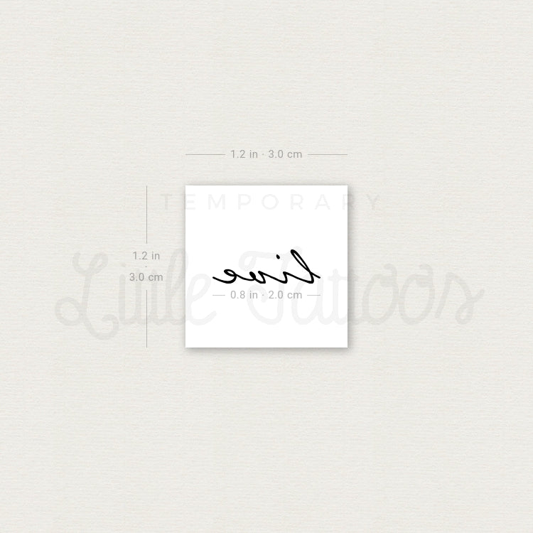 Live Temporary Tattoo - Set of 3