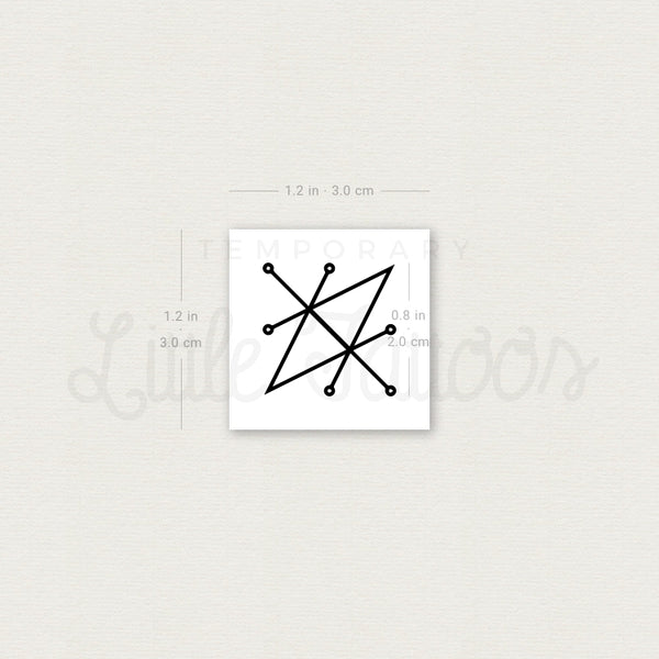 Sigil Of Saturn Temporary Tattoo - Set of 3