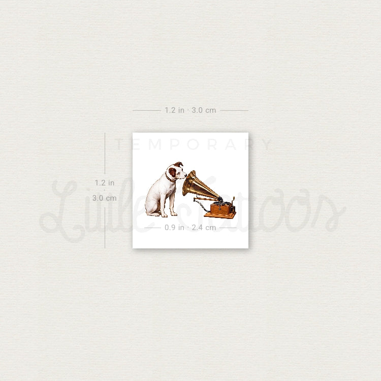 His Master's Voice Temporary Tattoo - Set of 3