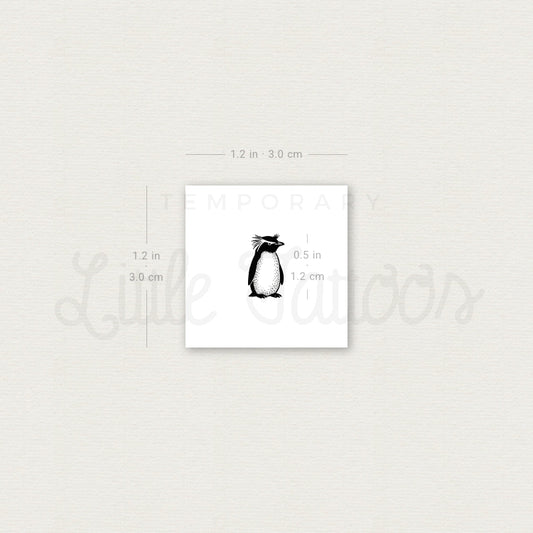 Western Rockhopper Penguin Temporary Tattoo - Set of 3